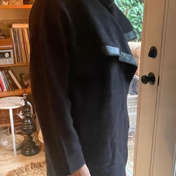Black Eileen Fisher Wool Coat - Picture 5 of 12
